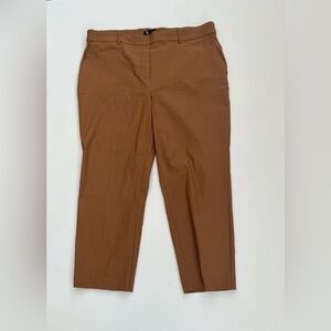 Jules & Leopold Belted Ankle Pants In Camel Color.